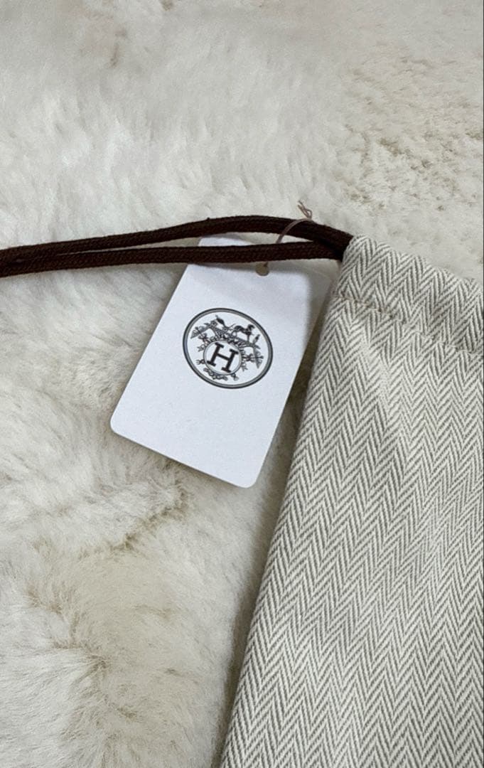 新品タグ付き HERMES 特大 巾着袋 保存袋 エルメス