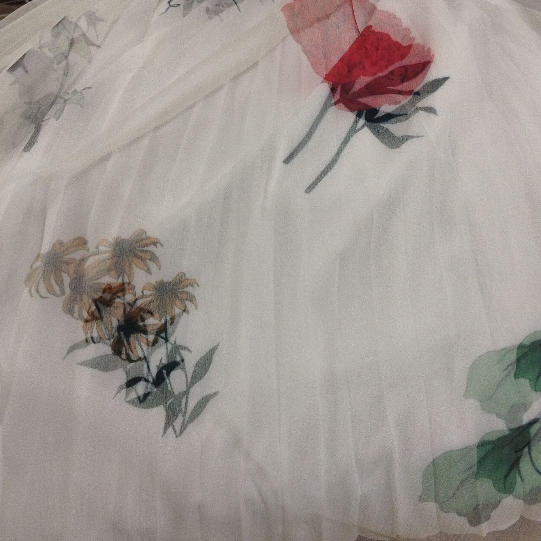 Ameri　AMANDA SHEER PLEATS SKIRT