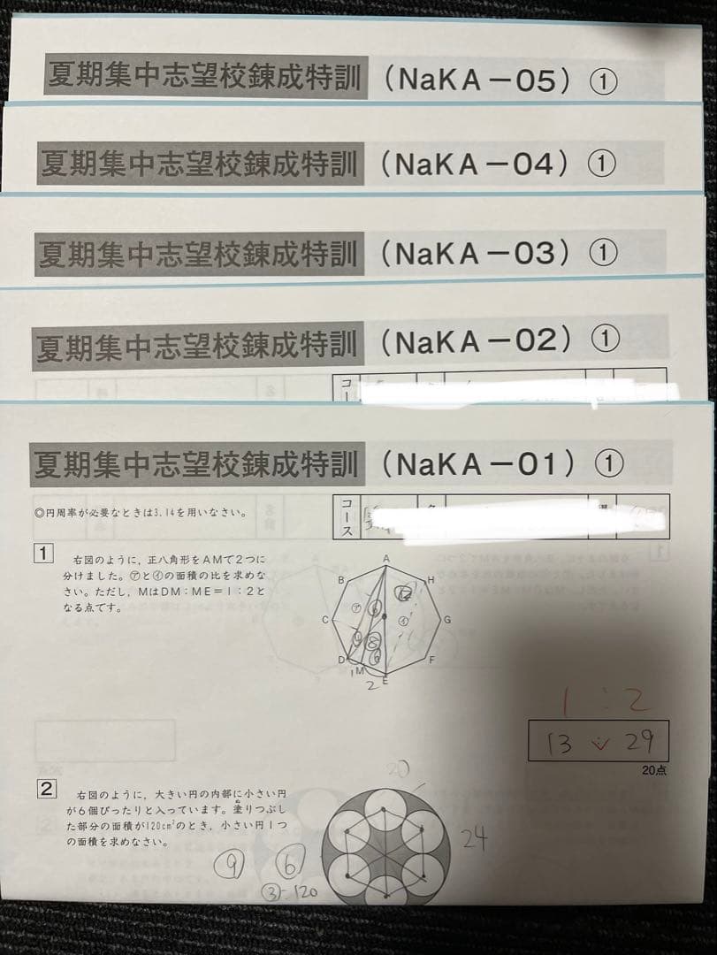 2025年度最新サピックス6年　夏期講習　志望校錬成特訓　筑駒開成コース　4科目