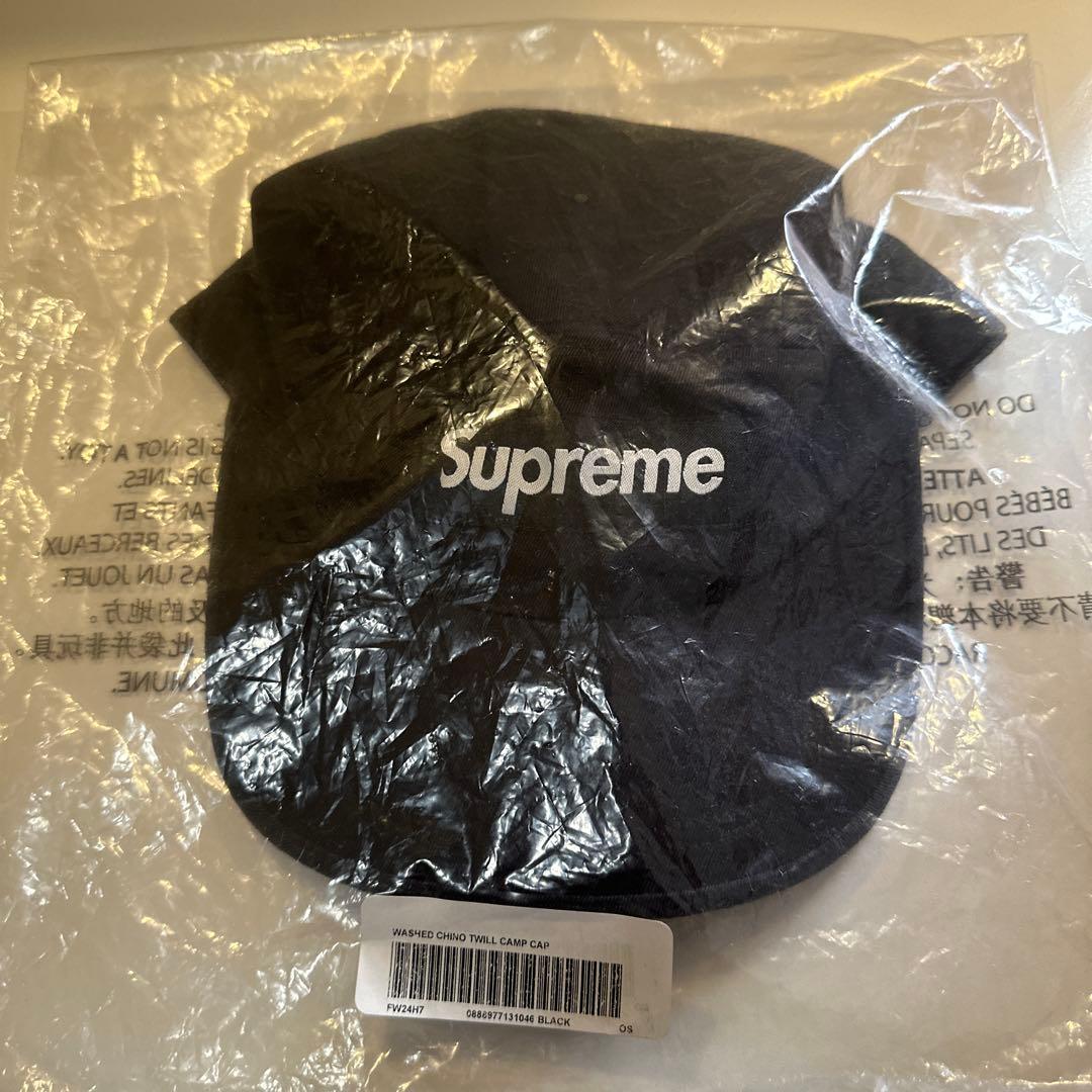 シュプリーム　supreme キャンプキャップ　FW24Ｈ７ ブラック
