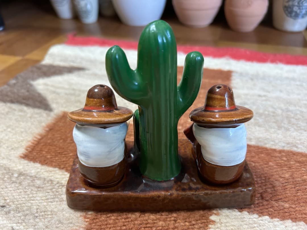 ビンテージ サボテン ソルト&ペッパー 陶器製 JAPAN カクタス