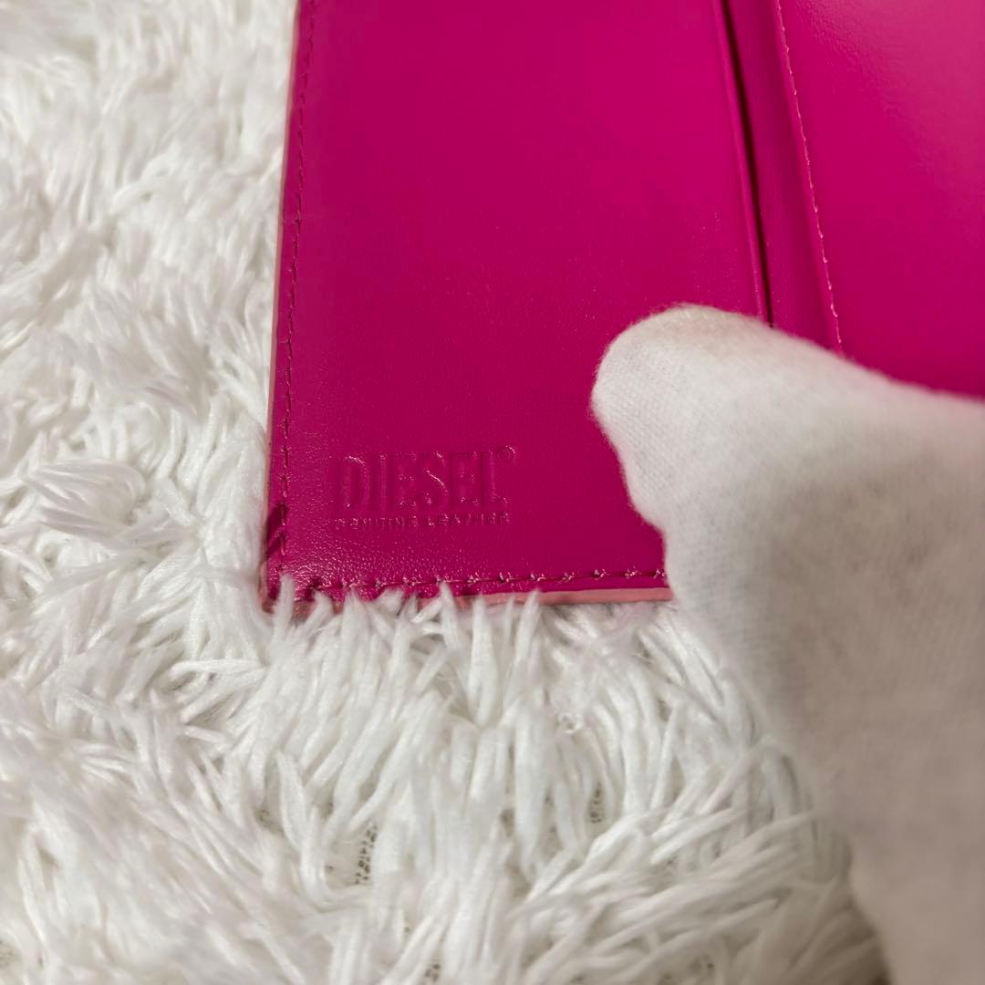 【美品✨】 DIESEL ディーゼル 1DR 三つ折り財布 ピンク コンパクト