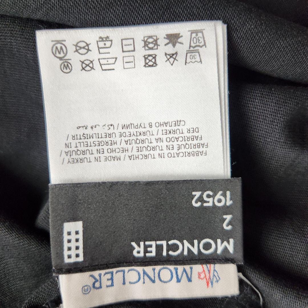 【美品】モンクレール センターロゴ 背面ロゴ Tシャツ ベロア ロゴT S