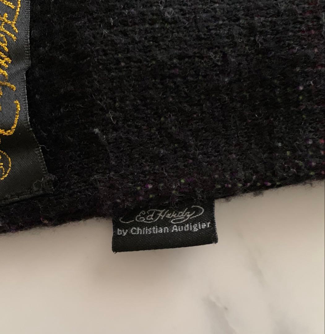 Ed Hardy エドハーディ y2k スカル と ハート マフラー
