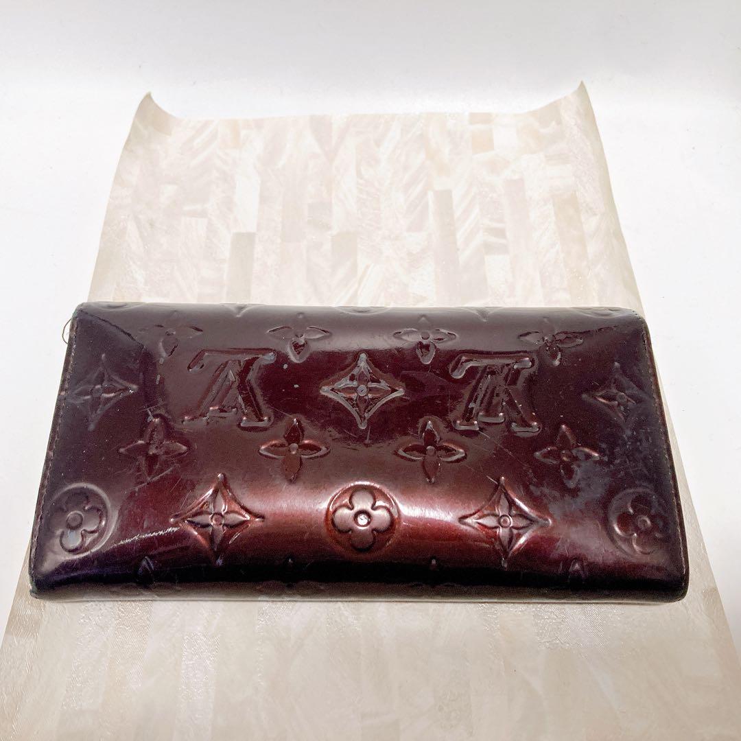 LOUIS VUITTON ヴェルニ　財布　ポルトフォイユサラ　ブラウン　正規品
