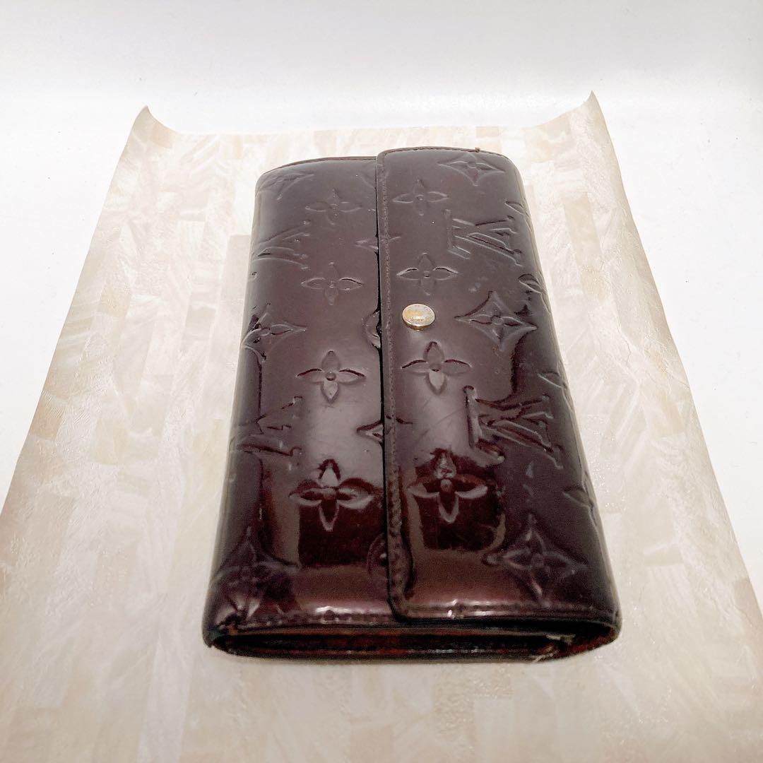 LOUIS VUITTON ヴェルニ　財布　ポルトフォイユサラ　ブラウン　正規品