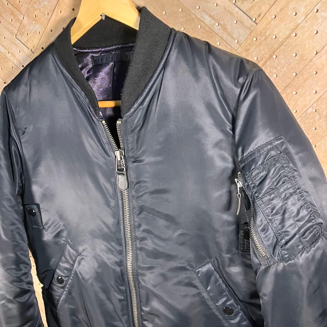 ユナイテッド アローズ MA-1 リバーシブル 黒×紫 美品 M