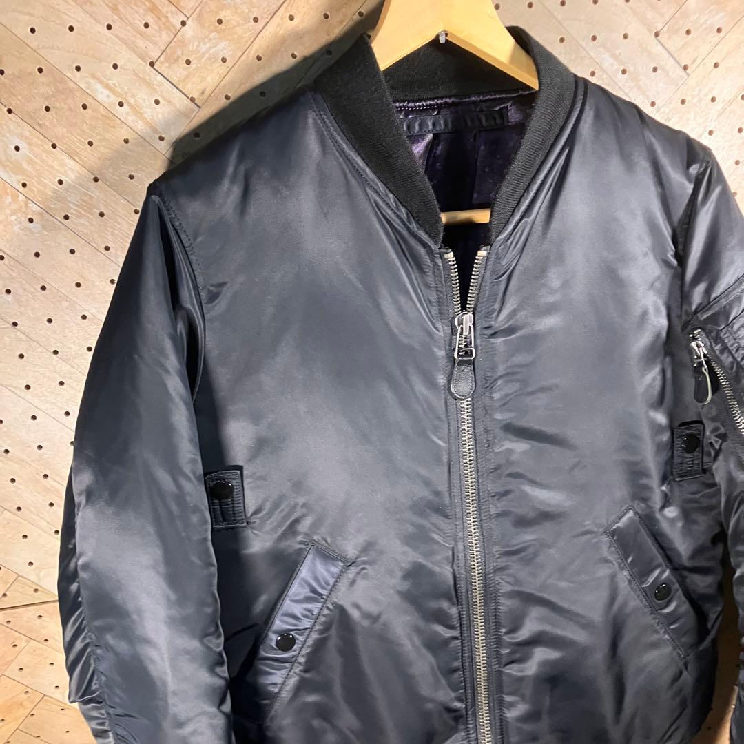 ユナイテッド アローズ MA-1 リバーシブル 黒×紫 美品 M
