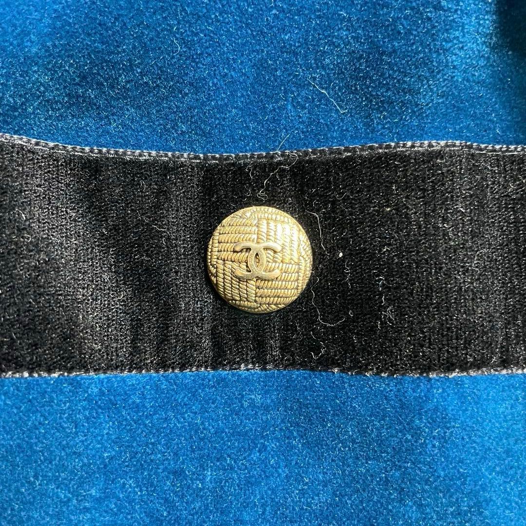 CHANEL シャネル ベルベットジャケット オープンカラー ココボタン