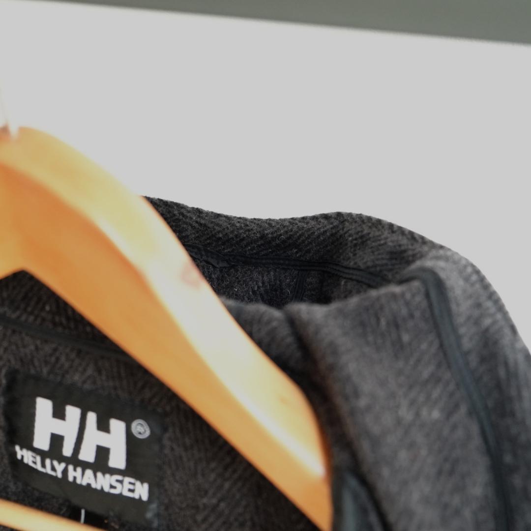【美品】HELLY HANSEN ヘリンボーン ダッフルコート L ロング丈