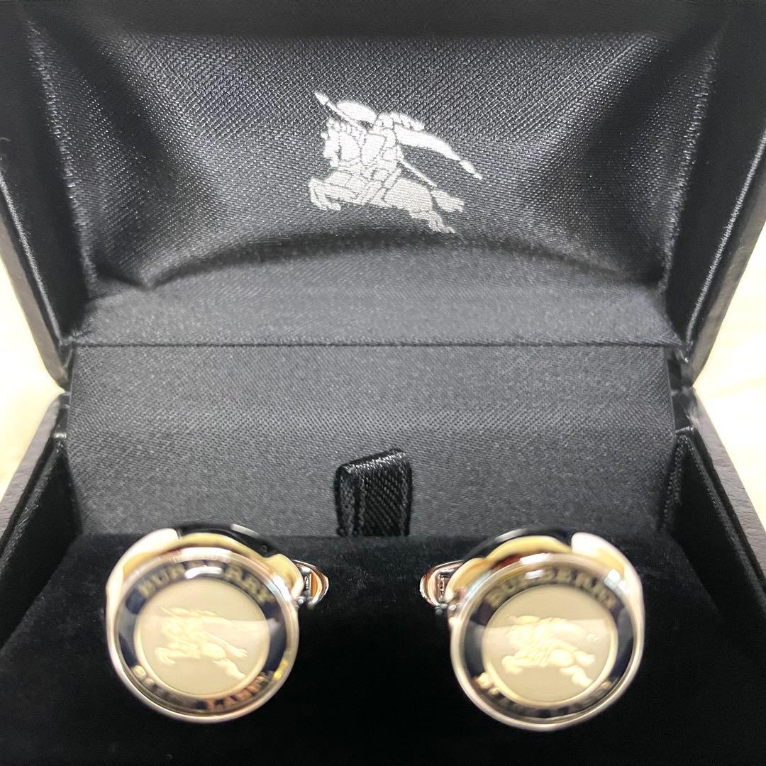 【未使用保管】BURBERRY BLACK LABEL カフスボタン ホースロゴ