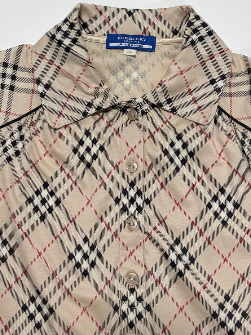 BURBERRY BLUELABEL ノバチェック 半袖　ポロシャツ