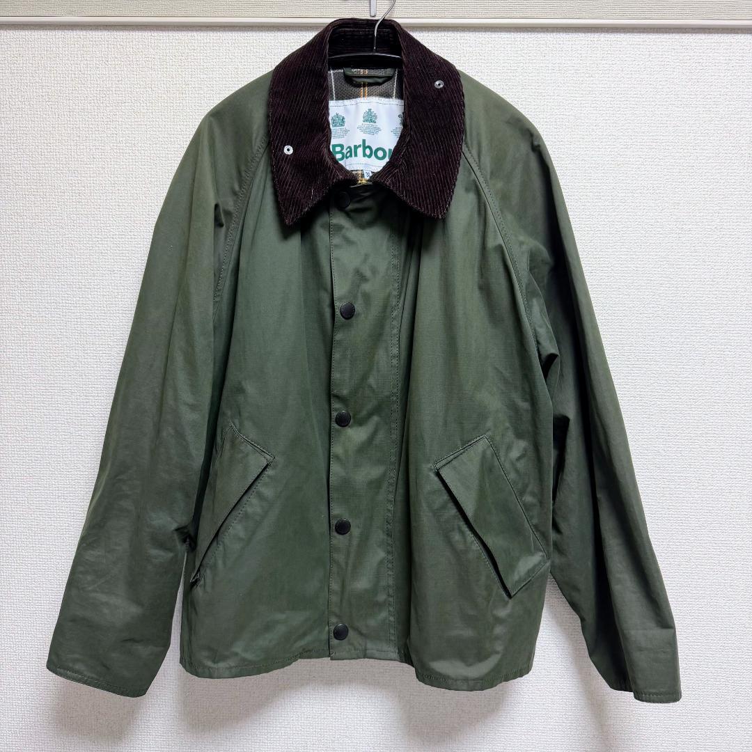 【spica】Barbour TRANSPORT セージ ピーチスキン36
