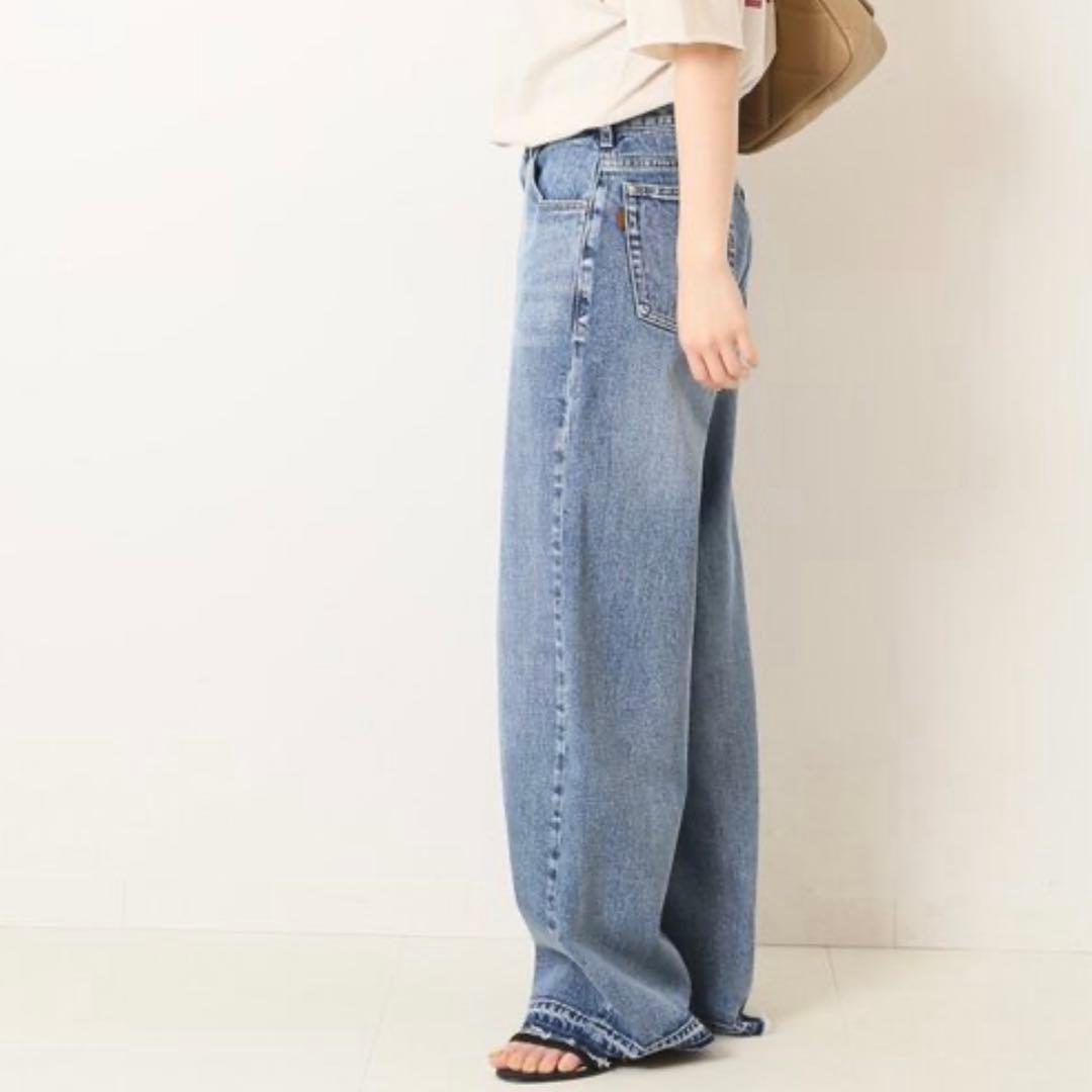 タグ付き　スピックアンドスパン　5 1/2 ルーズストレートデニムパンツ　40