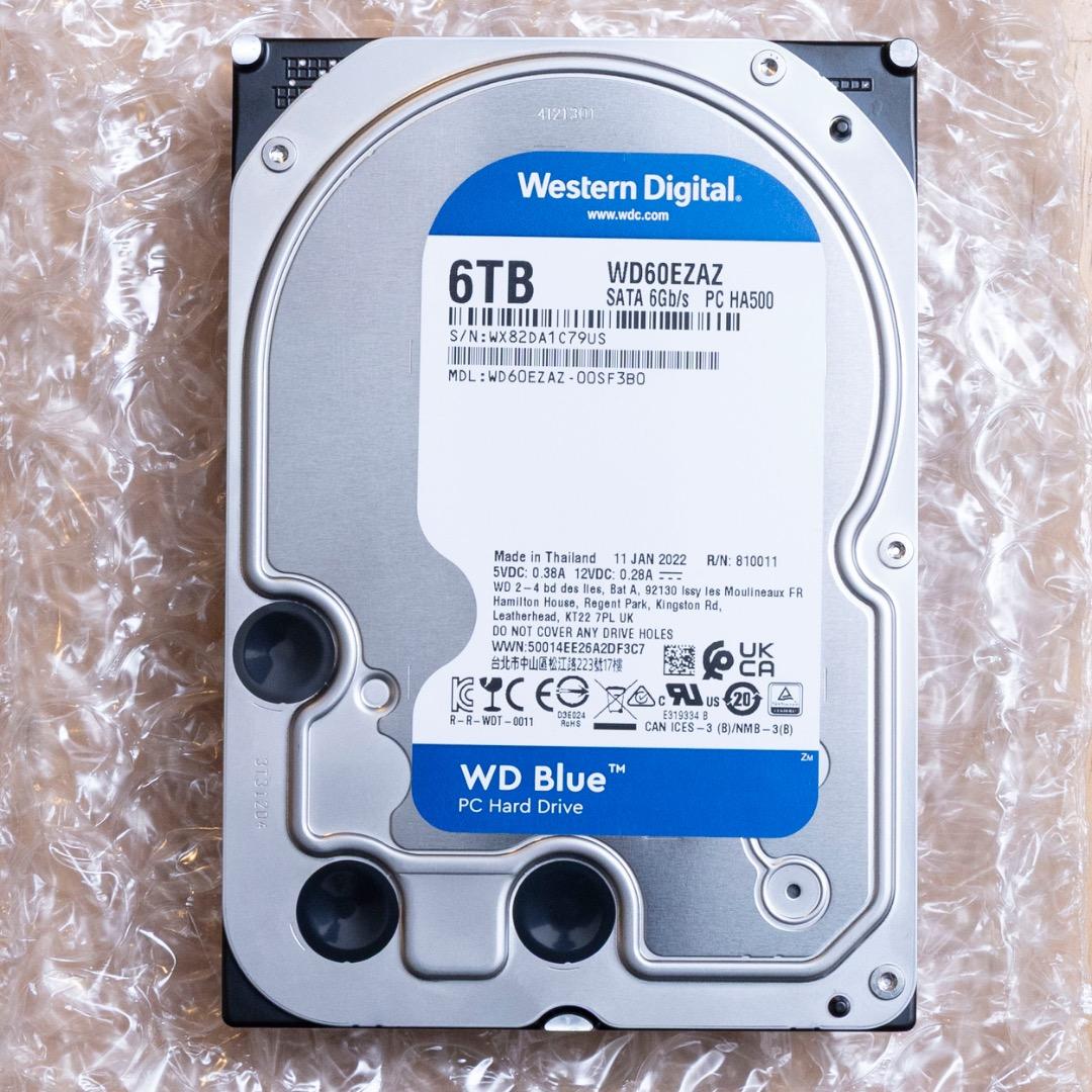 外付けハードディスク・ドライブ Western Digital HDD WD Blue 6TB 3.5