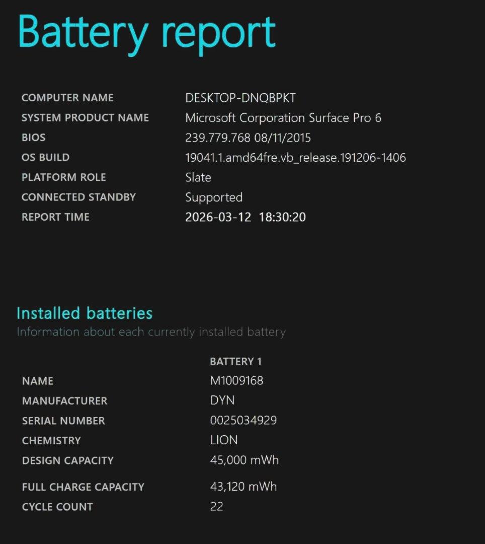 surface pro6 キーボード付属 メモリ８Gb SSD128Gb