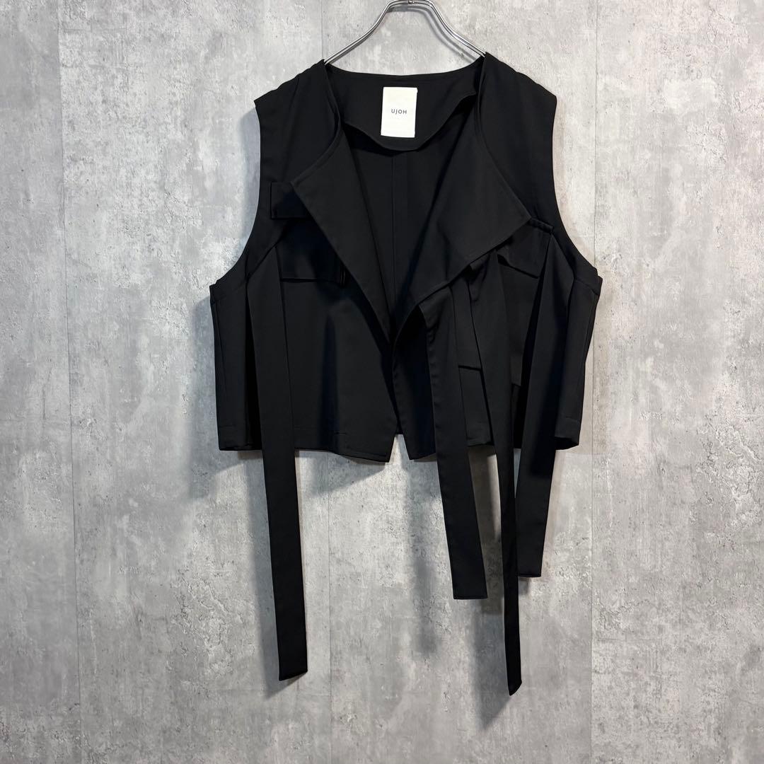 トップス UJOH Big Pocket W Belted Vest BLK3 2020
