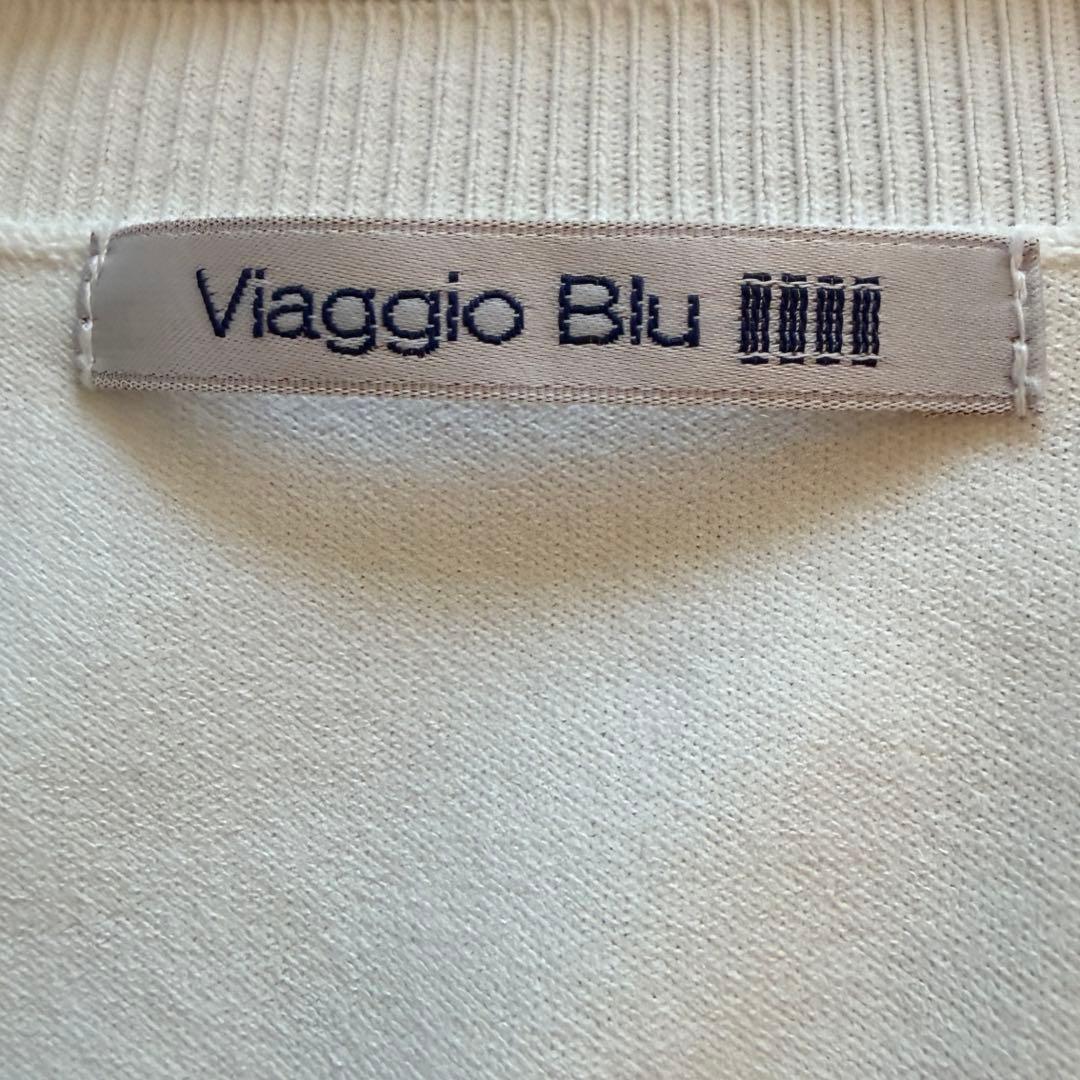 Viaggio Blu カプリ刺繍ニットカーディガン 金ボタン 佳子様 25SS
