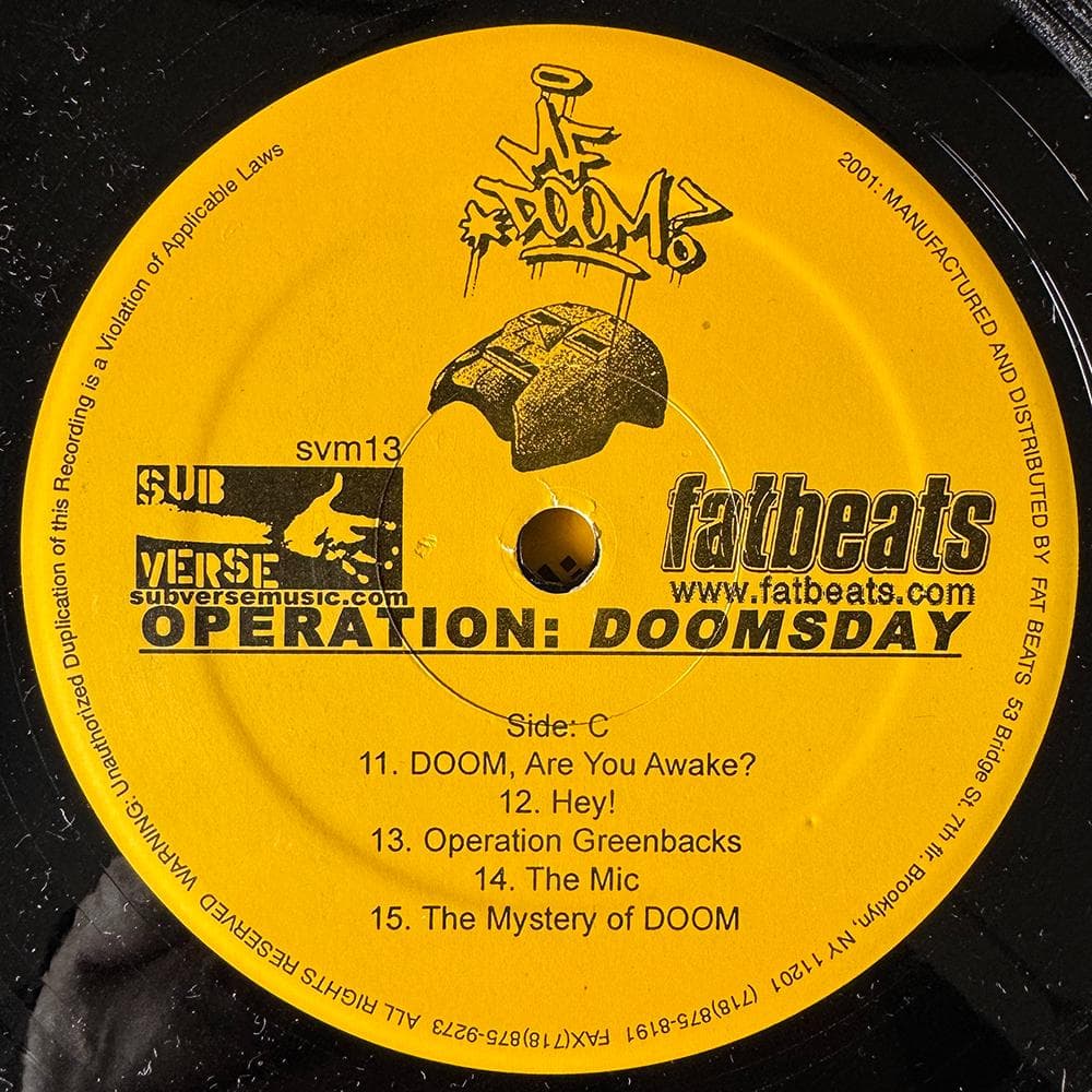 洋楽 MF Doom / Operation : Doomsday. (2LP)
