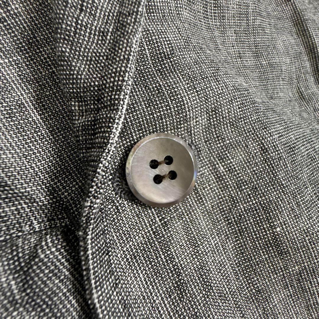 美品 yuni リネン混セミダブルジャケット 黒
