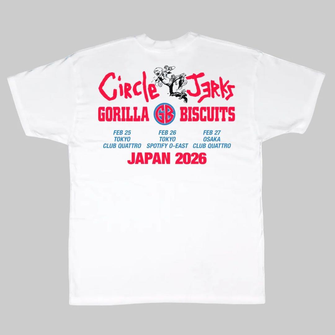 CIRCLE JERKS GORILLA BISCUITS 来日ツアー Tシャツ