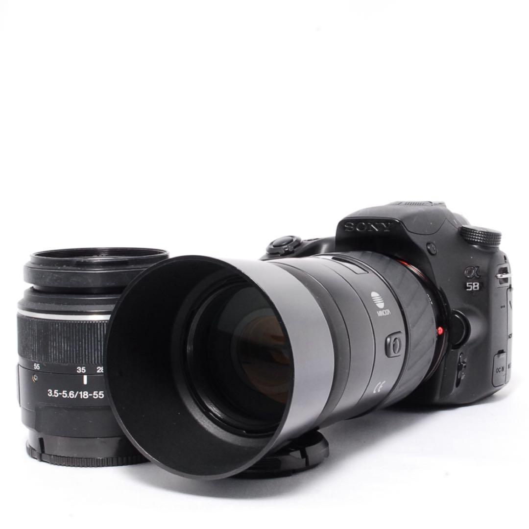 ◆すぐ使える◆SONY α58◆一眼レフカメラ◆超望遠Wレンズ◆ショット数少なめ