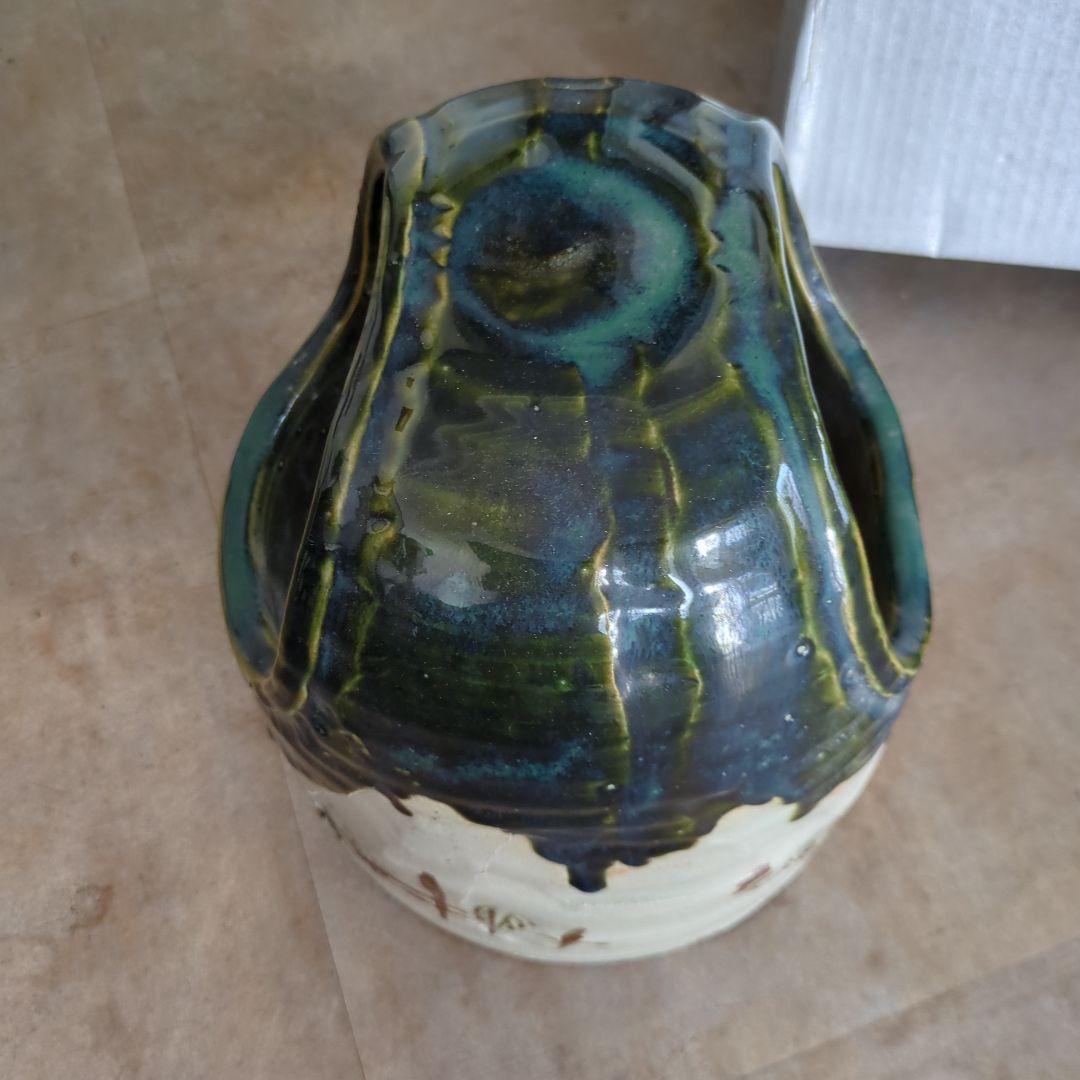 骨董 手焙り火鉢 織部 陶器 鉢カバー 古道具 茶道具 茶道 花入れ