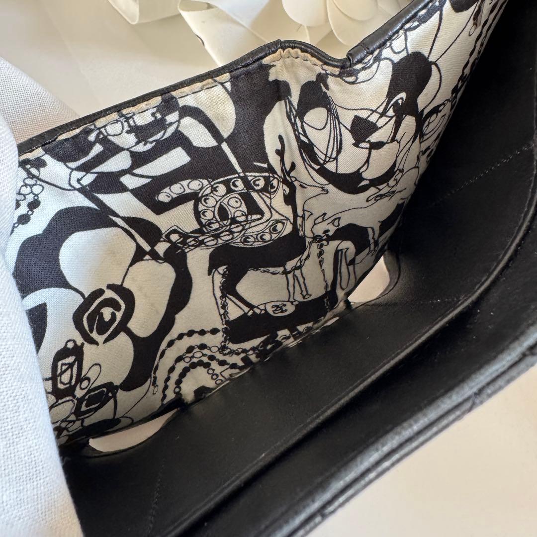 CHANEL銀座並木店購入　ウォレット　三つ折り財布　マトラッセ　ラムスキン