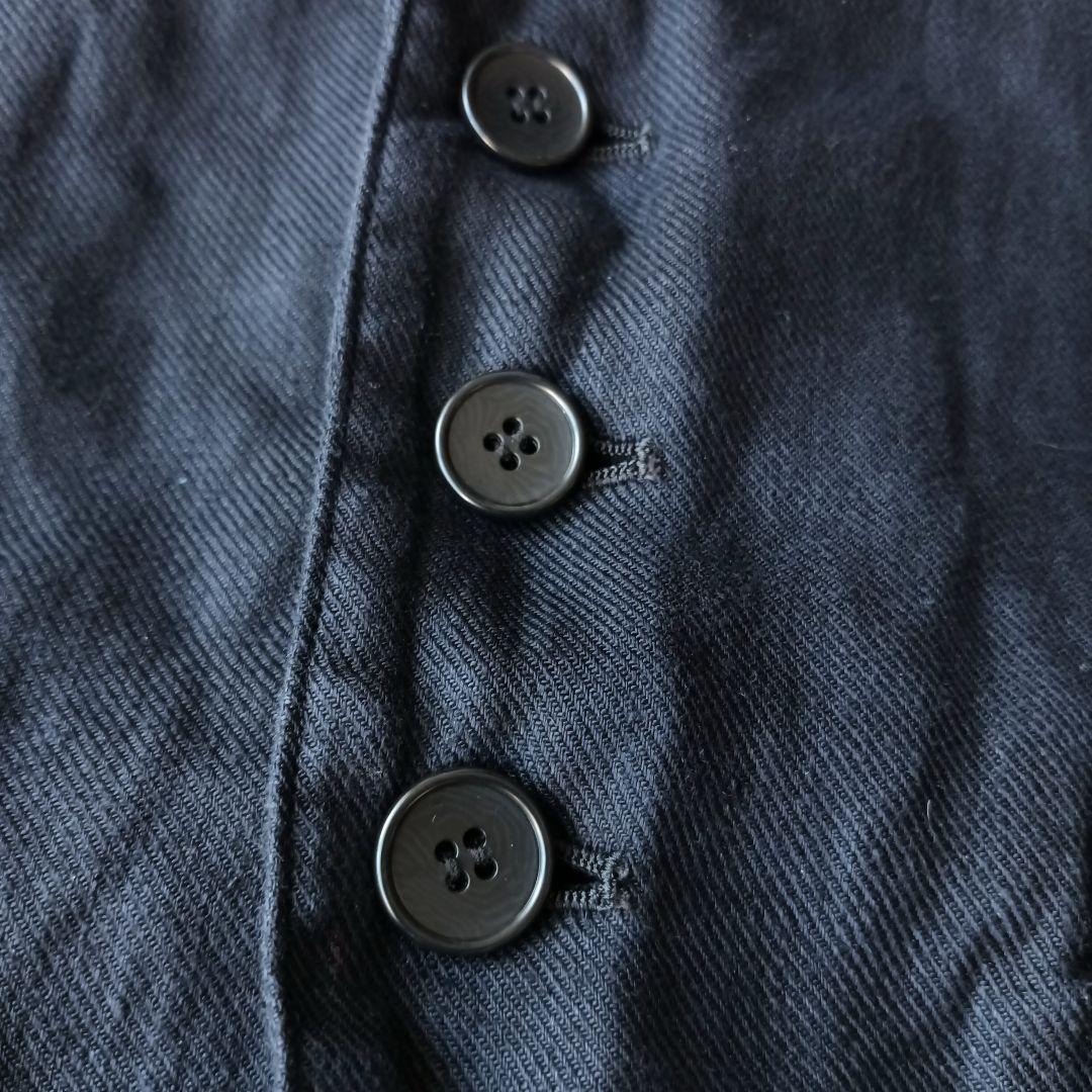 【パドカレ】 23SS 綾リネンジャケット ネイビー 36 日本製 製品染め