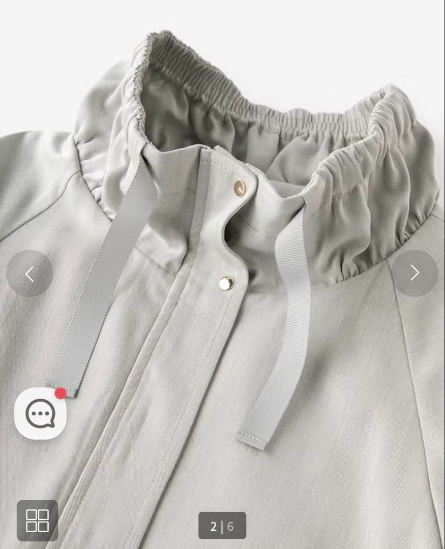 完売美品◆DoCLASSE ドレスデニム・ギャザーデザインブルゾン　グレー