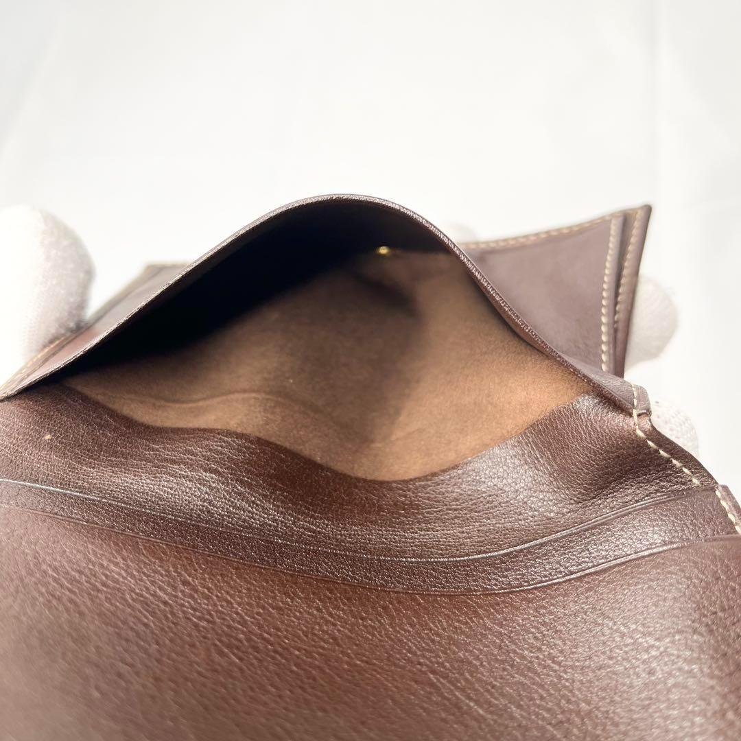 LOEWE ロエベ アナグラム 二つ折り財布 レザー ブラウン 茶
