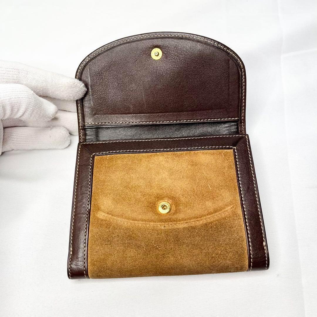 LOEWE ロエベ アナグラム 二つ折り財布 レザー ブラウン 茶