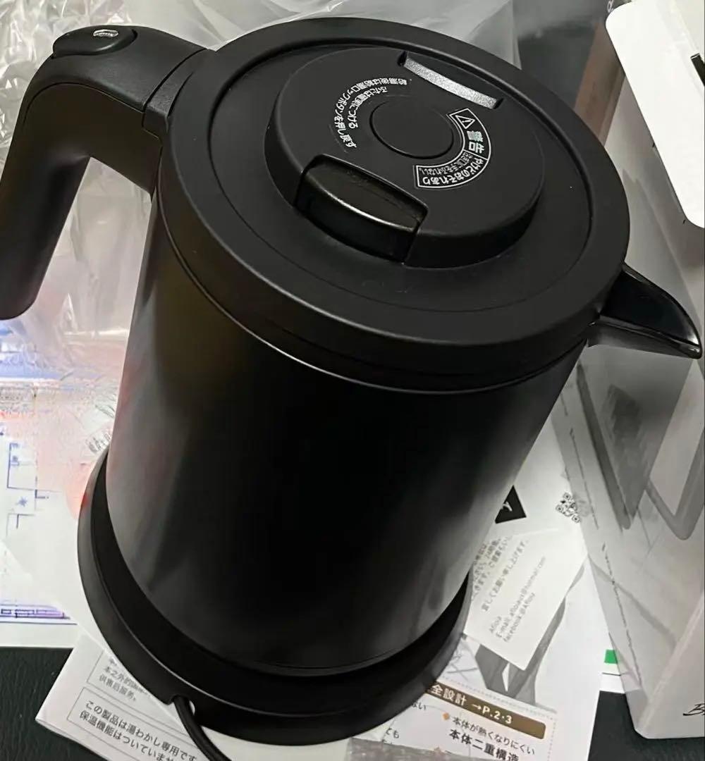タイガー 電気ケトル PCK-A081 マットブラック 黒