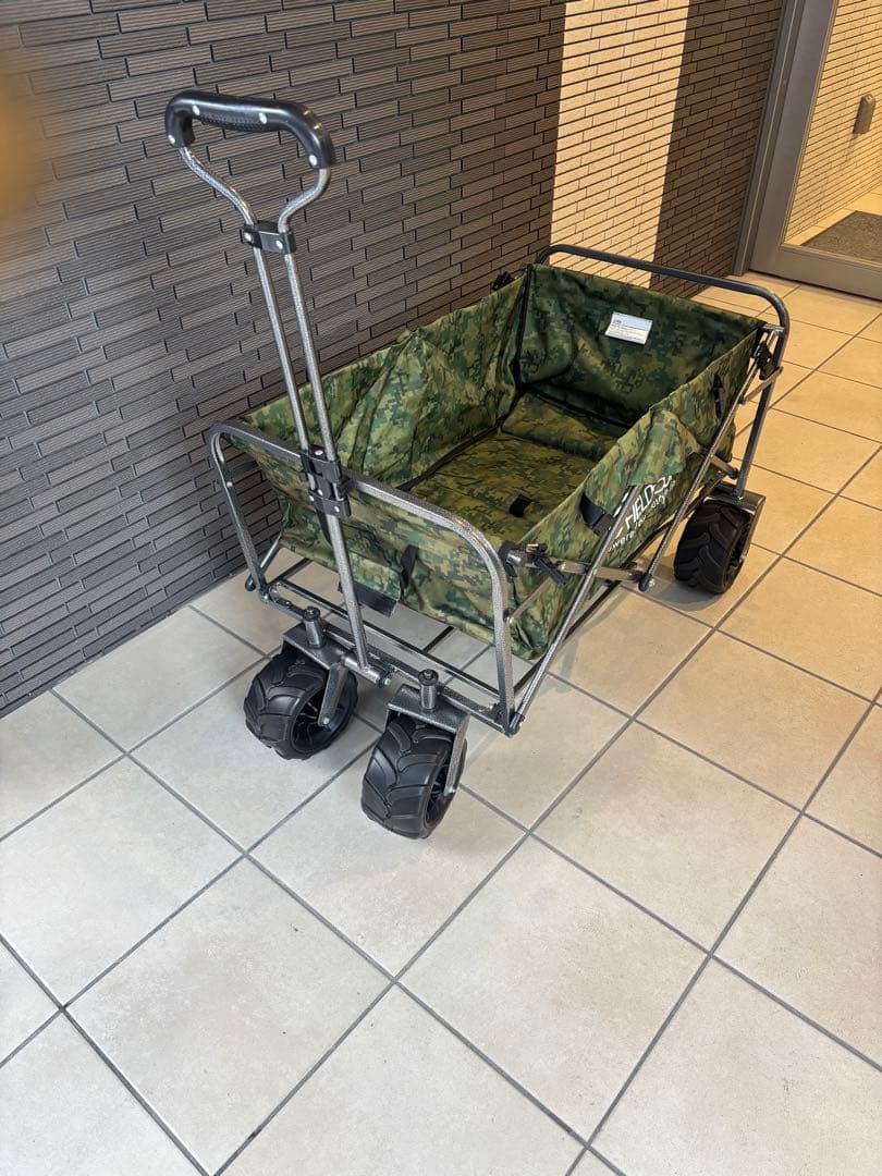 新品未使用　FIELD DOOR 折りたたみ式　迷彩キャリーカート