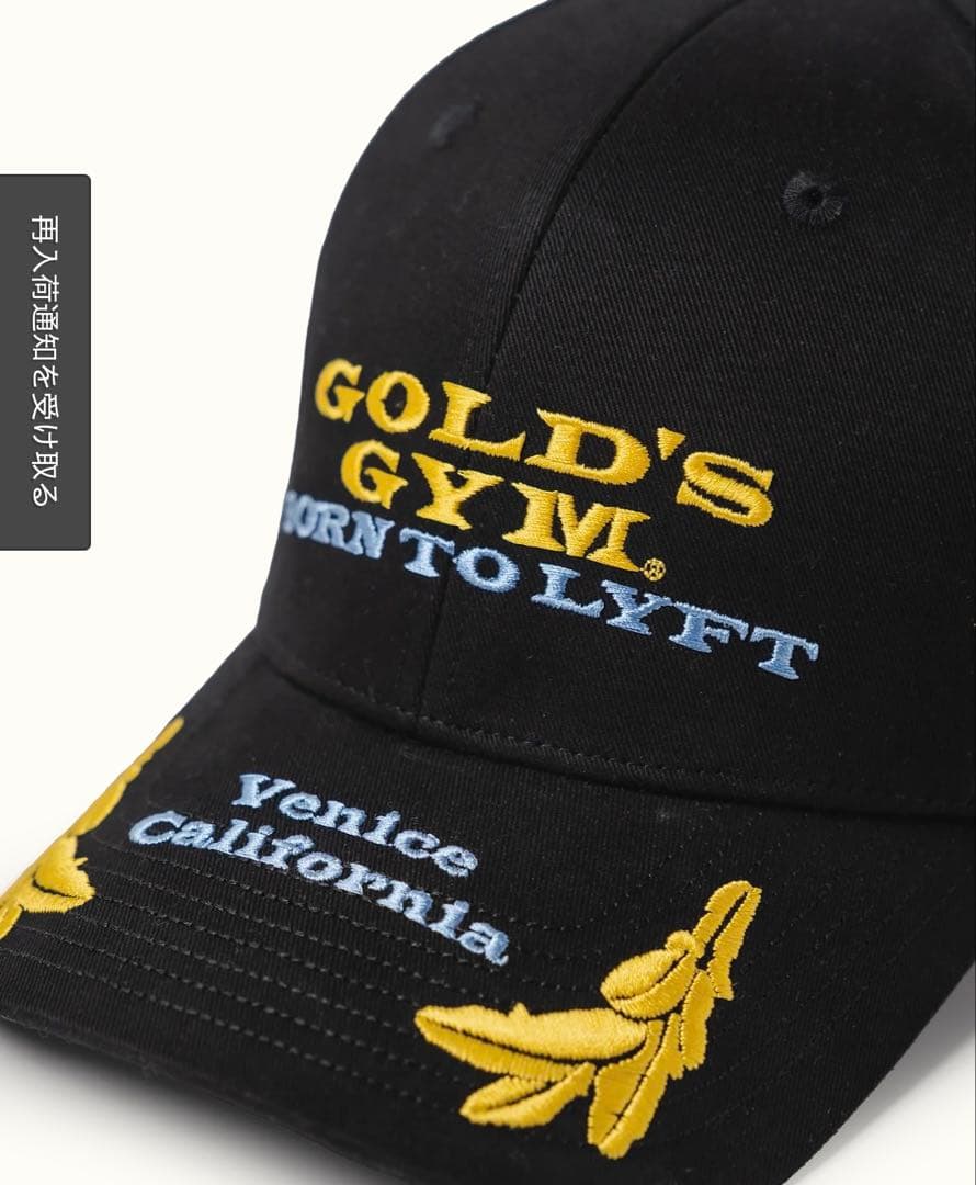 リフトGOLD'S GYM BORN TO LYFT キャップ