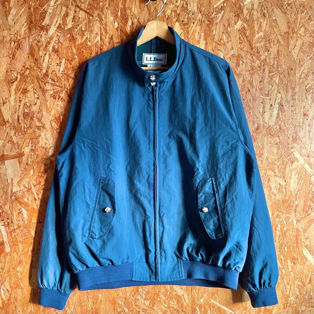 90s OLD L.L.Bean ハリントンジャケット 裏地チェック ネイビー