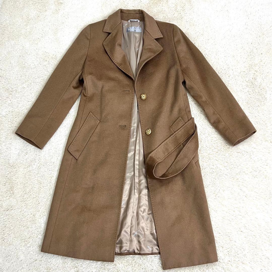 『極美品』Max Mara マックスマーラ ベルテッドコート 38