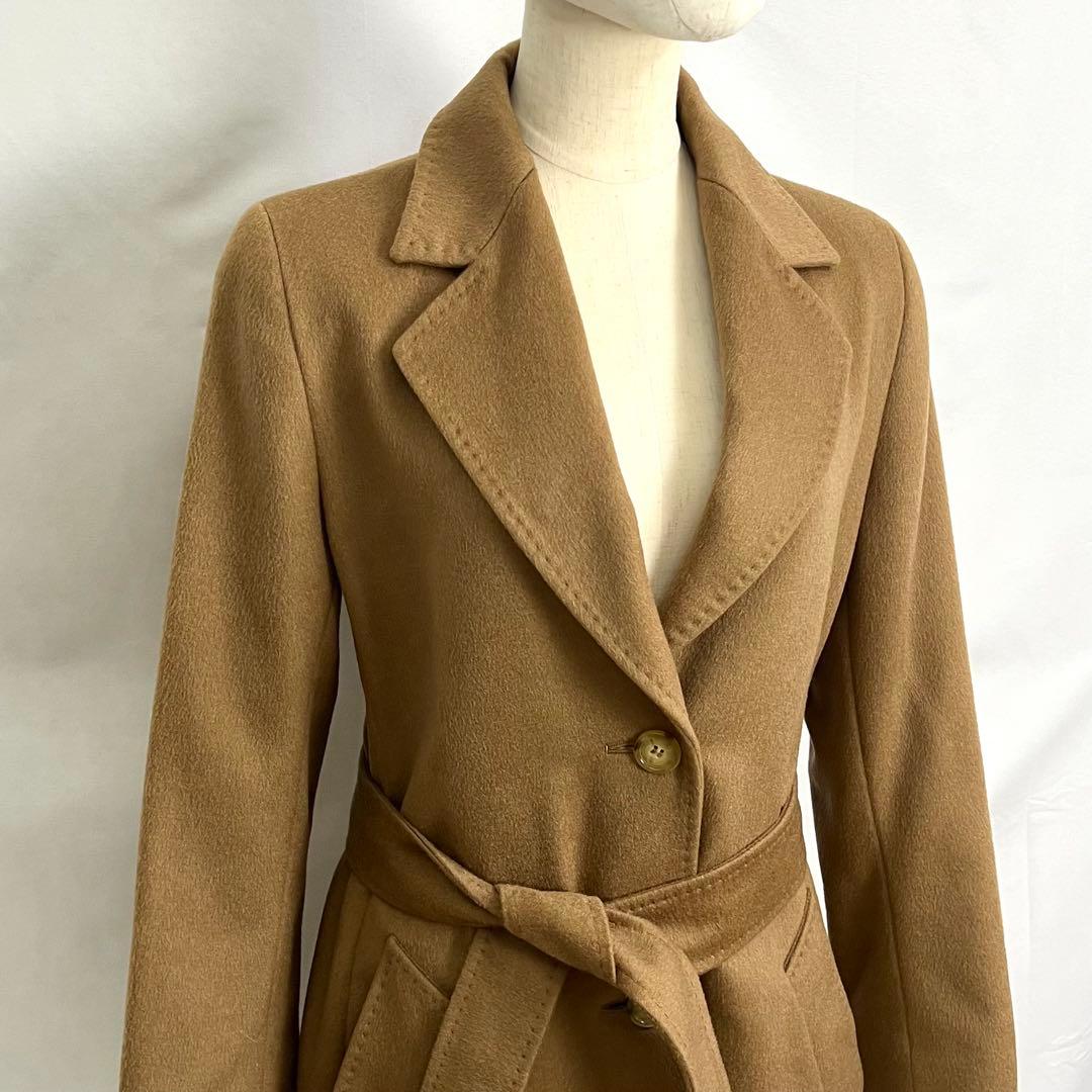 『極美品』Max Mara マックスマーラ ベルテッドコート 38