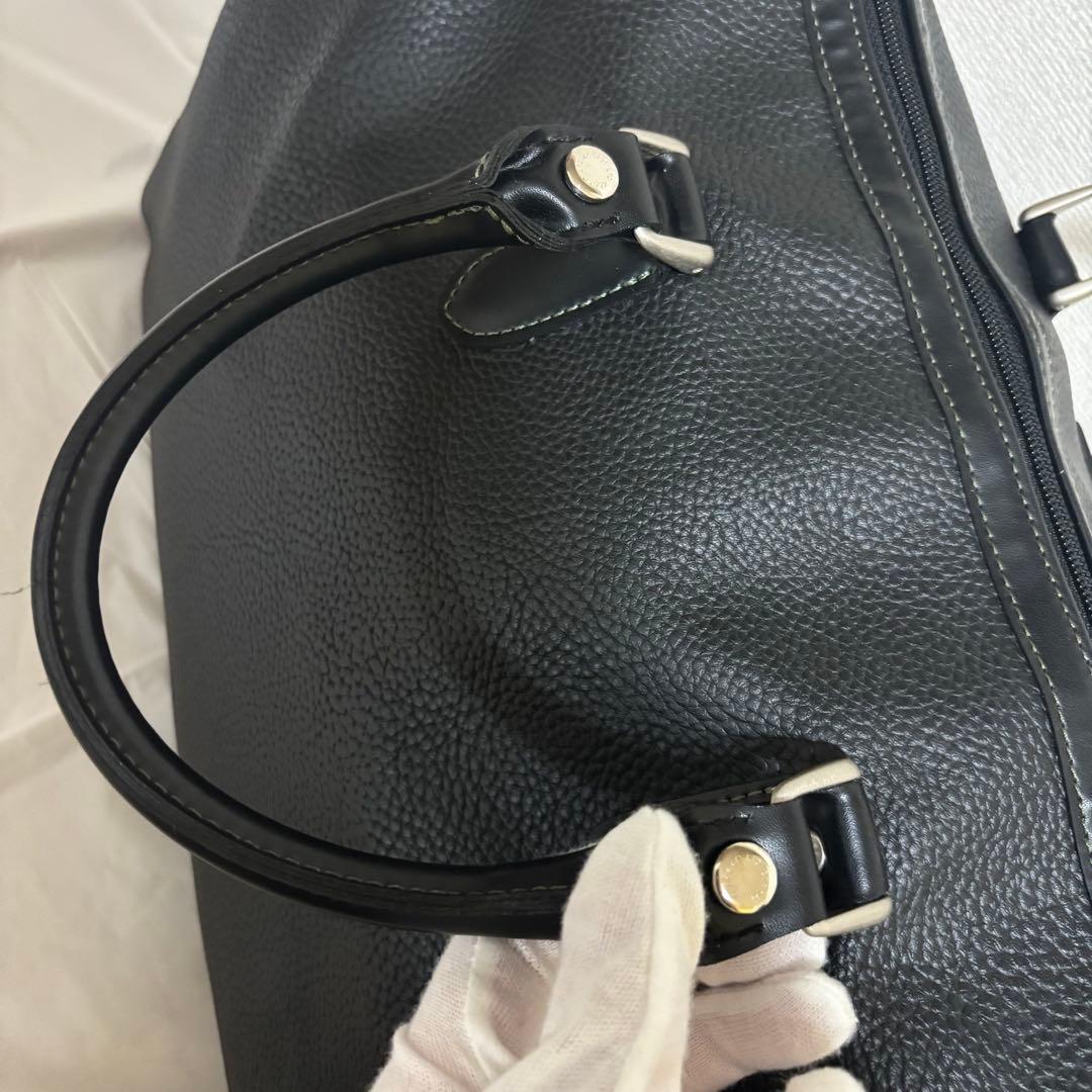 【美品】 ✨ピエールカルダン シボ革 2way ボストンバッグ 黒