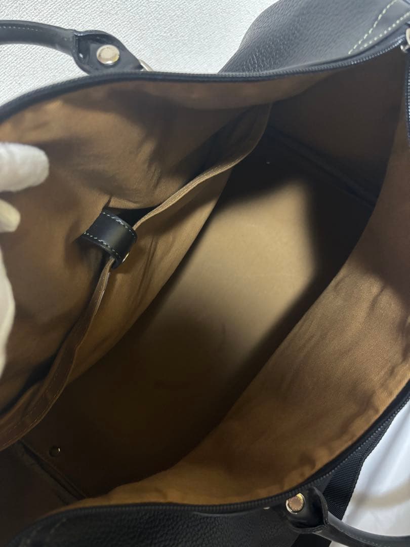 【美品】 ✨ピエールカルダン シボ革 2way ボストンバッグ 黒