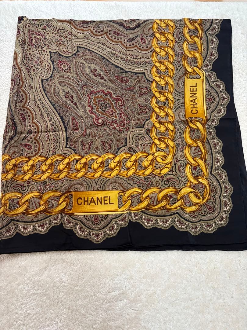 CHANEL ペイズリー柄 ストール