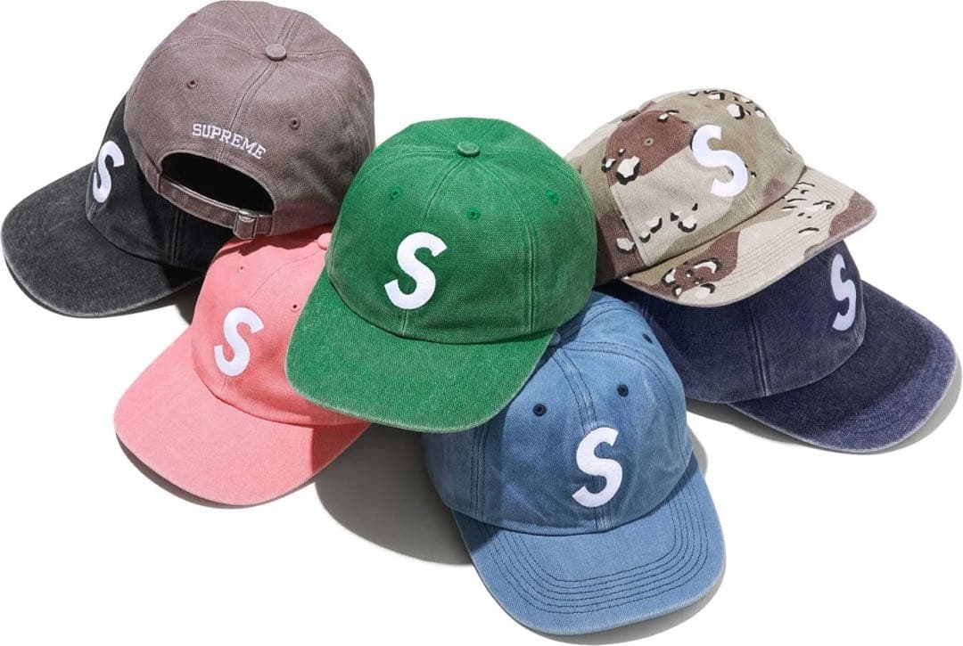 Supreme Pigment S Logo 6-Panel Sロゴ Black