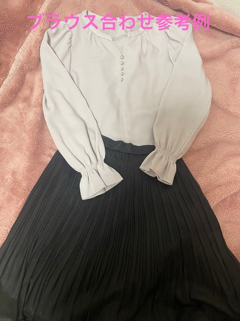 新品タグ付き anysis エニィシス シフォンスカート 黒 M