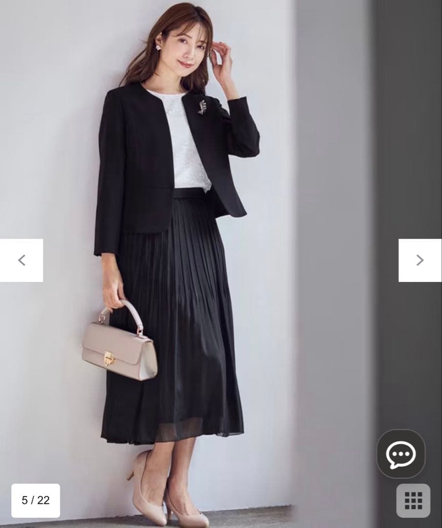 新品タグ付き anysis エニィシス シフォンスカート 黒 M