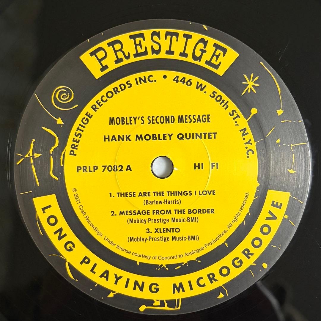 【レコード】HANK MOBLEY『MESSAGE』（アナプロ盤）2枚セット