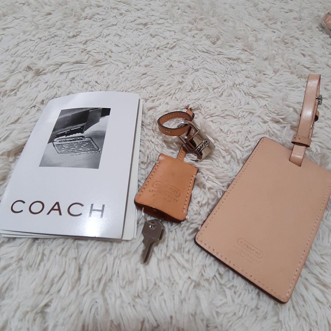 COACH　コーチ　4253 ボストンバッグ　シグネチャー　ベージュ　ヌメ革