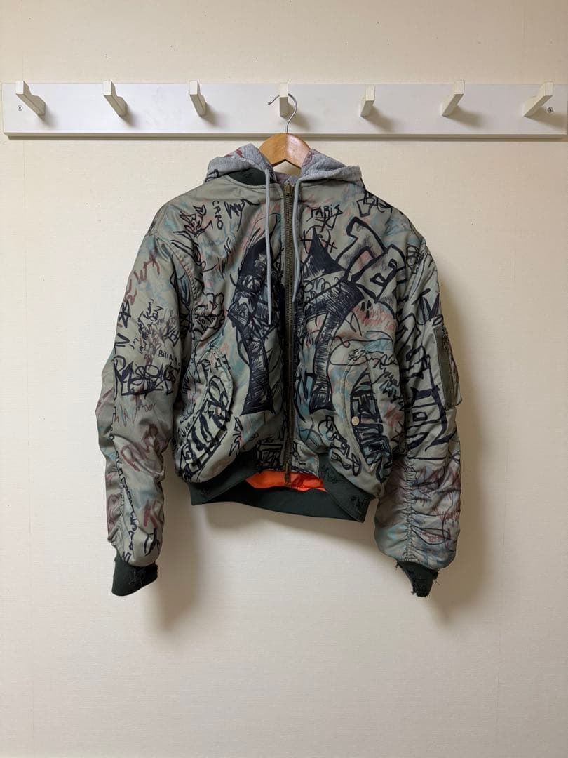 ジャケット・アウター mowalola graffiti bomber jacket 25aw