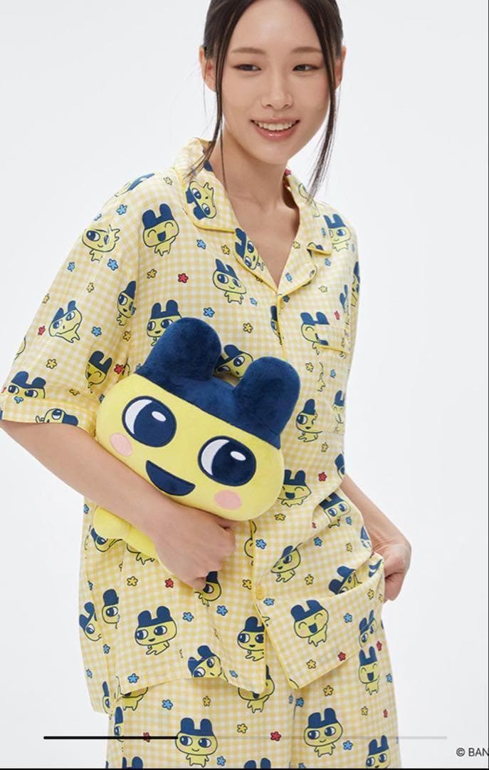 【新品未使用✨】Sサイズ たまごっち　まめっち　パジャマ　イエロー　韓国限定