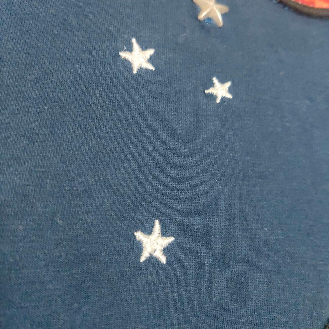大きめ COACH コーチ Tシャツ 宇宙 レキシーRexy 恐竜 紺 XXL