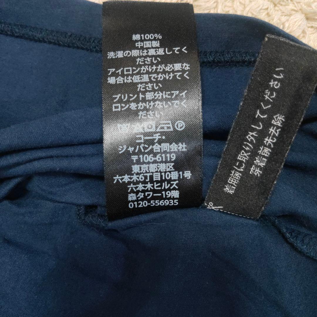 大きめ COACH コーチ Tシャツ 宇宙 レキシーRexy 恐竜 紺 XXL